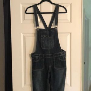 Hot Kiss Ava Overall Lightly Distressed Denim